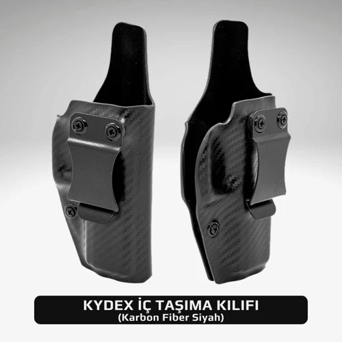Colt 1911 Kydex Silah Kılıfı İç Taşıma Kadife Kaplı / Mat Siyah