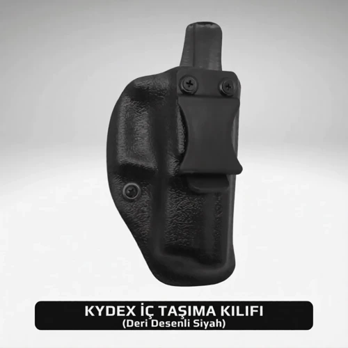 Canik Mete MC9 Sağ Kydex Silah Kılıfı İç Taşıma / Kadife Kaplı / Mat Siyah