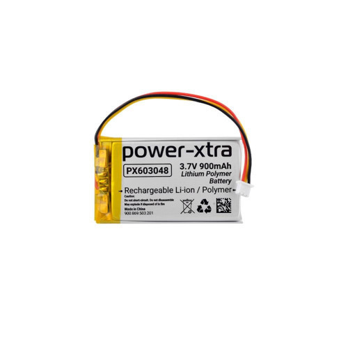 PX603048 - 3.7V 900 mAh Li-Polymer Pil - Devreli-Soketli