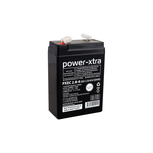 EcoLead - PXEC2.8-6 - 6V 2.8 Ah Kuru Akü F1