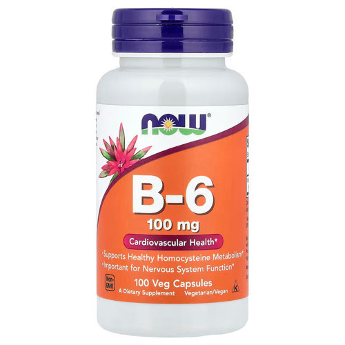 Vitamin B6 (Pyridoxine) 100 mg 100 Veg Capsules