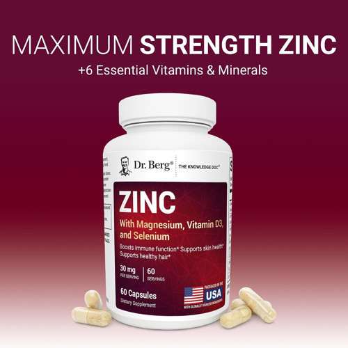 Zinc Çinko 30 mg 7-in-1 Immune Support with Vitamin D & Selenium for Healthy Skin, Hair & Daily Wellness 60 Caps