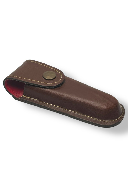 No:4 Kahverengi Deri Çakı Kılıfı Bıçak Kılıfı (Kapalı hali 11cm - 13cm arası çakılar içindir)