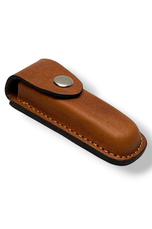 No:0 Kahverengi Deri Çakı Kılıfı Bıçak Kılıfı (Kapalı hali 7.5cm - 9cm arası çakılar içindir)