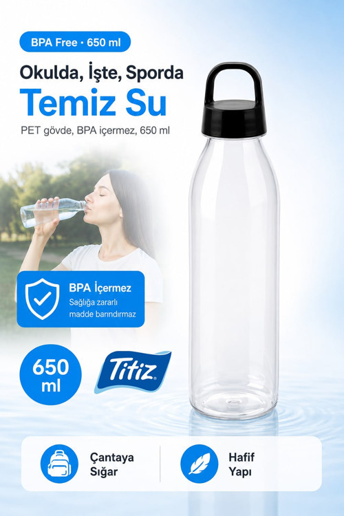 Okul ve Spor Su Matarası 650 ml