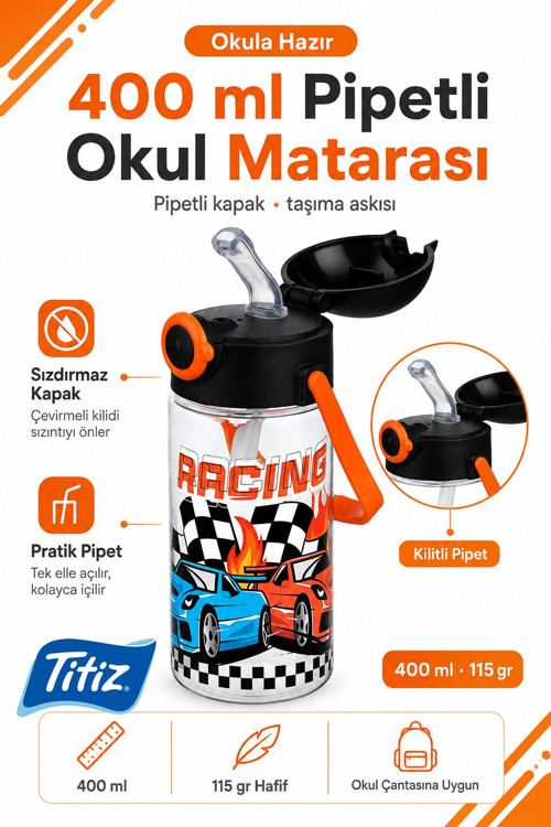 Çocuk Okul Su Matarası 400 ml