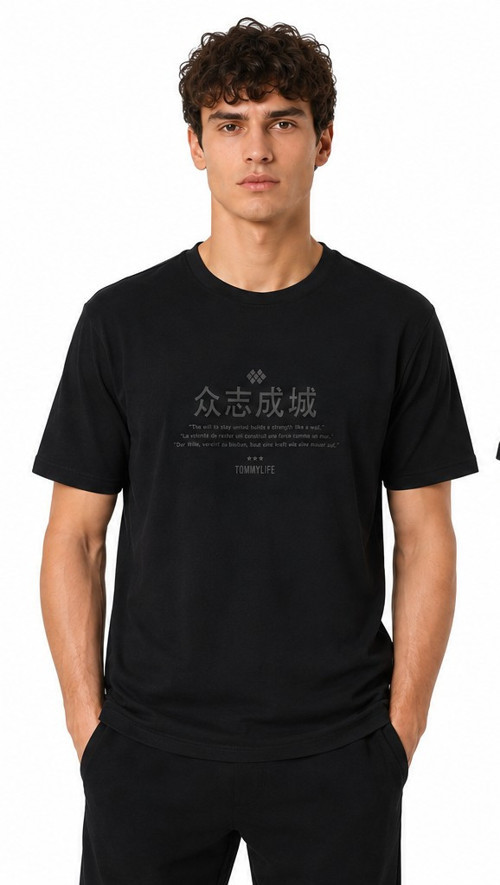 Basic Erkek Tshirt Bisiklet Yaka Siyah 88506