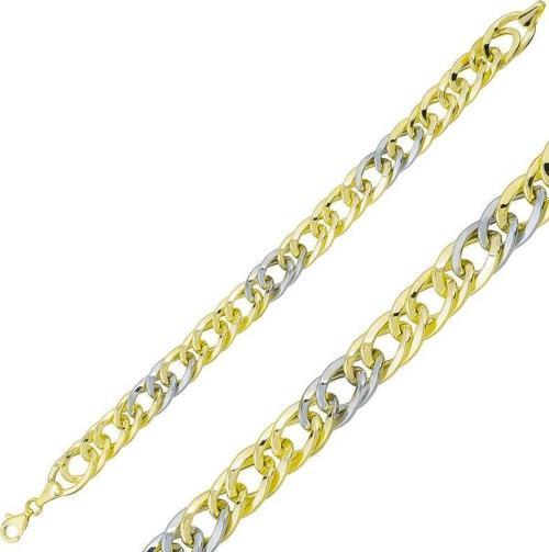 ​925 Ayar Gümüş İki Renkli Zincir Bileklik