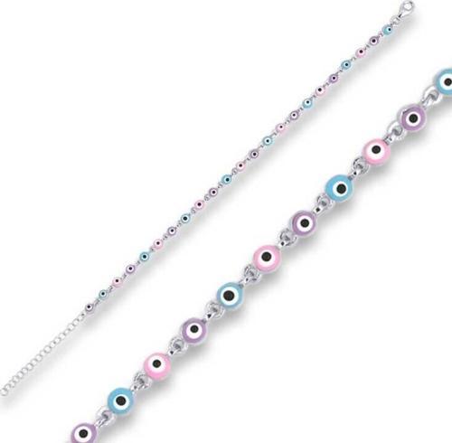 ​925 Ayar Gümüş Nazar Boncuklu Bileklik