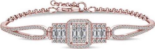 ​925 Ayar Gümüş Rose Baget Bileklik