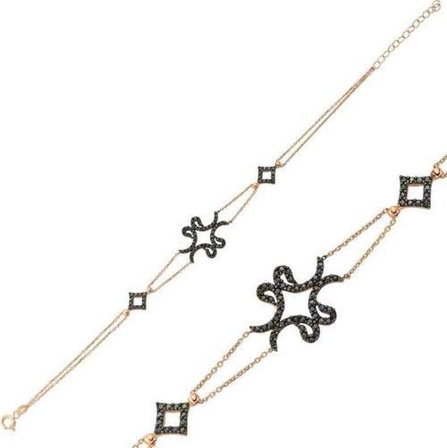 925 Ayar Gümüş Rose Dört Vavlı Bileklik