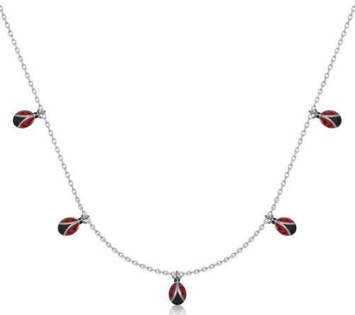 925 Ayar Gümüş Uğur Böceği Şans Kadın Kolye