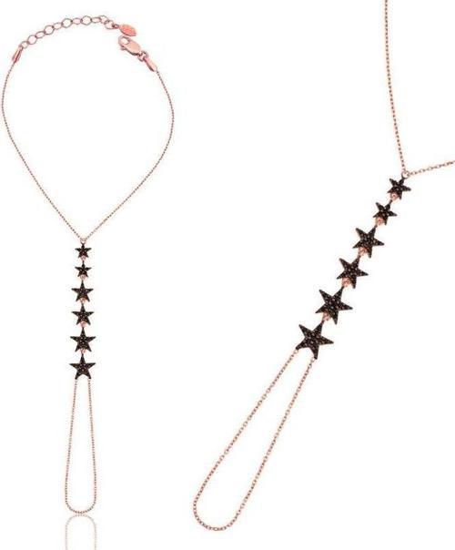 925 Ayar Gümüş Rose Yıldız Şahmeran Bileklik