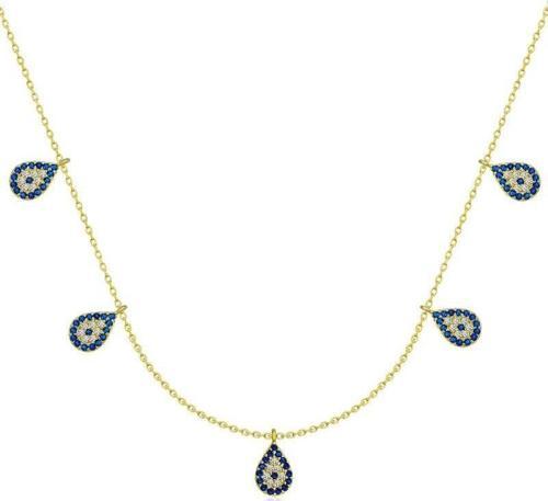 Gümüş Gold Nazarlı Şans Kadın Kolye