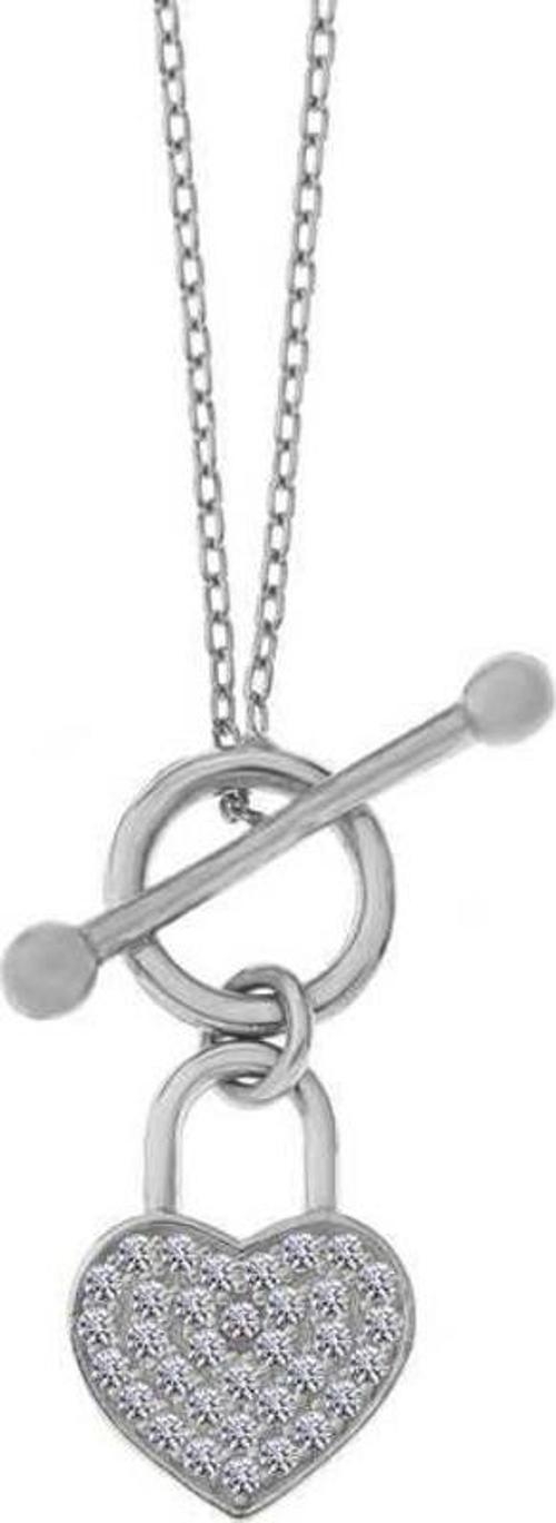 925 Ayar Gümüş Sallantılı Kalp Kadın Kolye