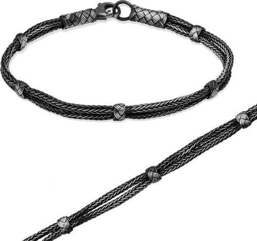 Gümüş Toplu Örgü Kazaziye Unisex Bileklik