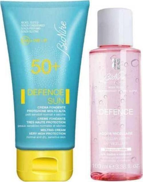 Defence Sun Normal ve Kuru Ciltler İçin Güneş Koruyucu SPF50+ 50 ml + Misel Su 100 ml Set