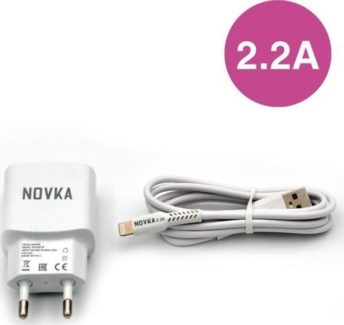 Apple Iphone Uyumlu 2.2 A Şarj Cihazı 1 Metre Beyaz Kablo + Adaptör Takım Tüm Modellerle Uyumlu