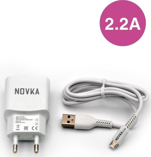 Micro & USB Girişli 2.2 A Şarj Cihazı 1 Metre Kablo + Adaptör Takım Samsung Huawei Modellerle Uyumlu