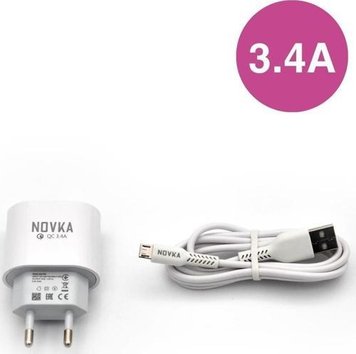 Micro & USB Girişli 3.4 A Şarj Cihazı 1 Metre Kablo + Adaptör Takım Samsung Huawei Modellerle Uyumlu