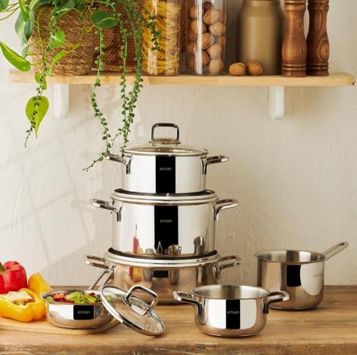 Cocinero 10 Parça Çelik Tencere Seti