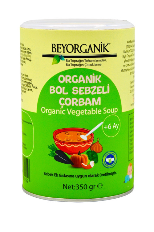 ORGANİK Ek GIda Bol Sebzeli Çorbam 350gr (Pestisit ve Aflatoksin Analizli)
