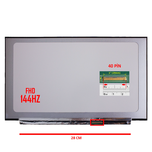 HP Victus 16-D1016NT (6G0E4EA) 16.1 inç 40 Pin IPS 144Hz Notebook Laptop LCD LED Ekran