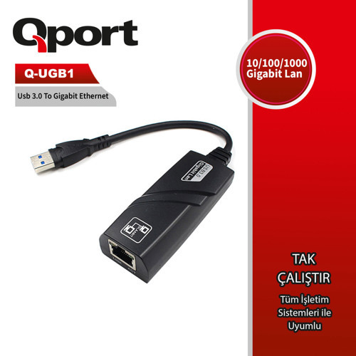 USB TO GIGABIT ETHERNET 10/100/1000 ÇEVİRİCİ (Q-UGB1)