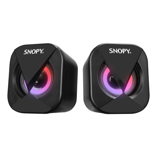 SN-83U 2.0 Mini Led Işıklı 2Wx2CH Siyah USB Gaming Speaker Hoparlör