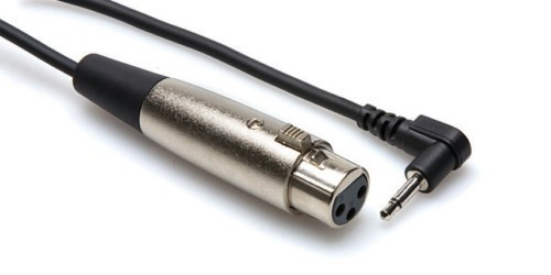 XLR (F) <-> 3.5 mm TS (M) Mono mikrofon kablosu, 1.5 Mt.