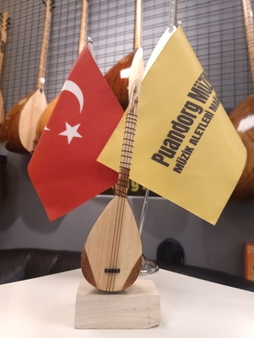 BAĞLAMA MİNYATÜR ENSTRÜMAN - AHŞAP - ÖZEL ÜRETİM - HEDİYELİK -