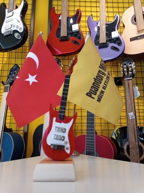 Elektro Gitar MİNYATÜR - Müzik Aleti - AHŞAP - ÖZEL ÜRETİM - HEDİYELİK -
