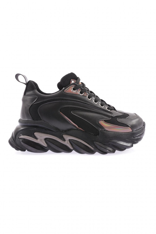 Kadın Kalın Taban Sneakers Ayakkabı Siyah 21443136