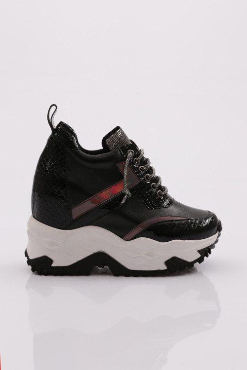 Kadın Kalın Taban Sneaker Siyah 3621423136