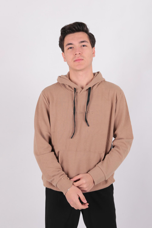 Fp24B2124 Erkek Kapşonlu Kanguru Cepli Sweatshirt