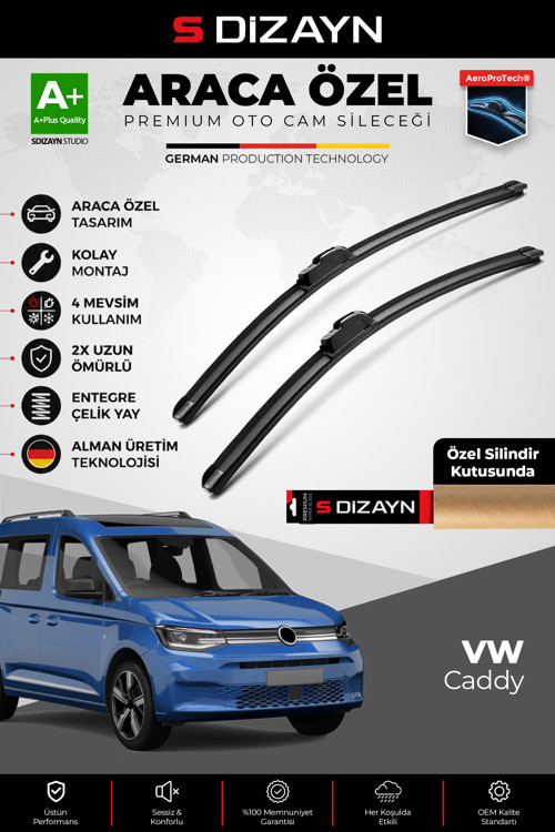 VW Caddy 4 Ön Cam Silecek Seti 2020 Üzeri Premium Araca Özel 70-40 Cm A+ Kalite