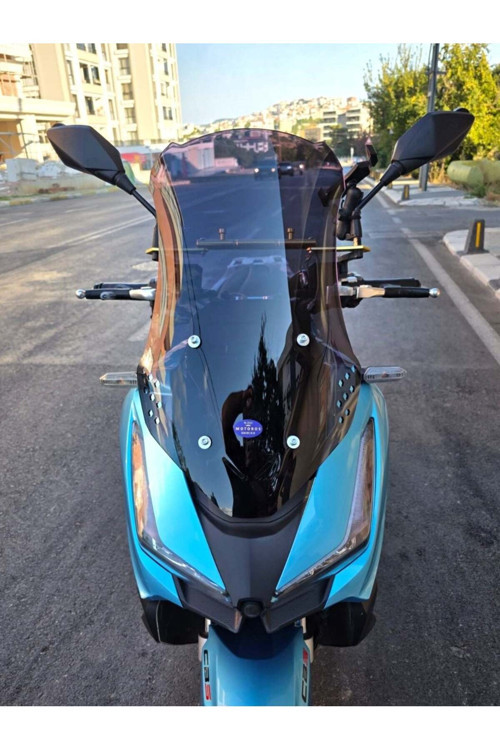 Apache Ventro 150 Ön Cam 2022-2026 Model 55cm Siyah Renkli 4mm KISA