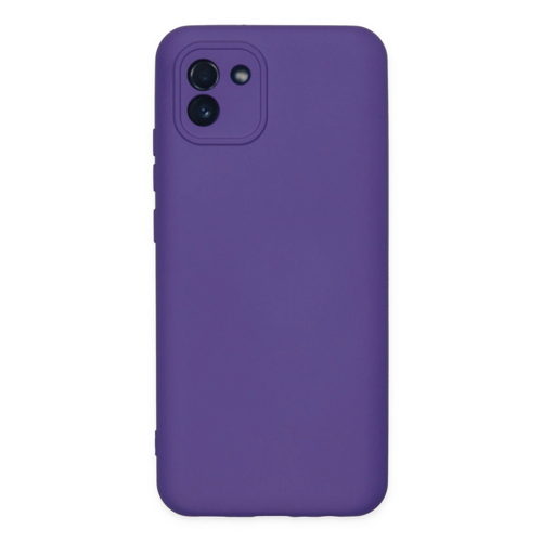Samsung Galaxy A03 Kılıf Nano İçi Kadife Silikon - Mor