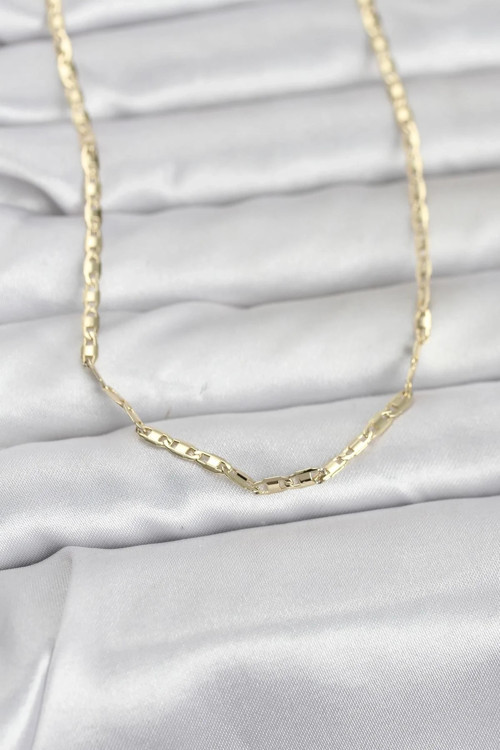 CM 14K Gold Renk Gemici Zincir Model 60 cm Kadın Kolye