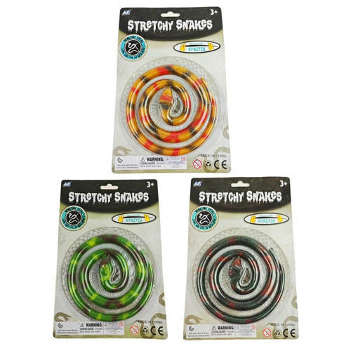 PLASTİK YILAN 12078A-3 STRETCH 3 RENK TEKLİ KARTELA 3+