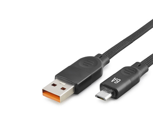 Micro Usb Data Kablosu 6A 1 M Örgülü Siyah Nd1181