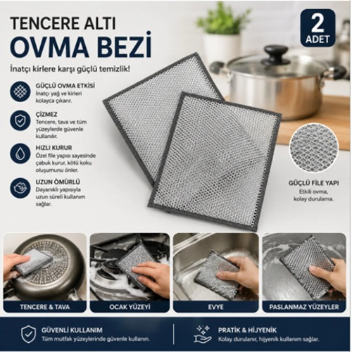 Ovma Bezi Bulaşık Yıkama Bezi 2 Adet