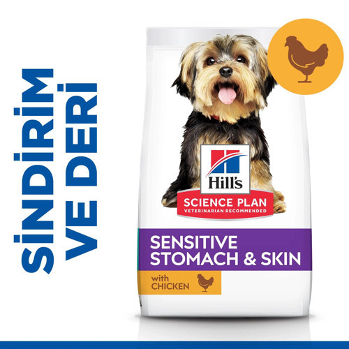 Hill's SCIENCE PLAN Mide ve Deri Hassasiyeti Tavuklu Küçük ve Mini Irk Yetişkin Köpek Maması 1,5kg