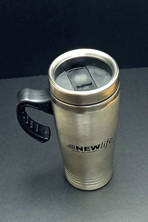 NEWlife 450 ml Çift Katlı Paslanmaz Çelik Seyahat Termosu ve Kupa Bardak
