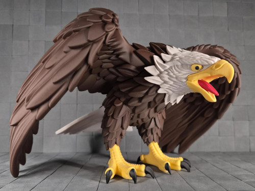 Beşiktaş Kara Kartal Duvar Dekoru – 3D Baskı Kartal Figürü Çok Renkli Duvar Süsü
