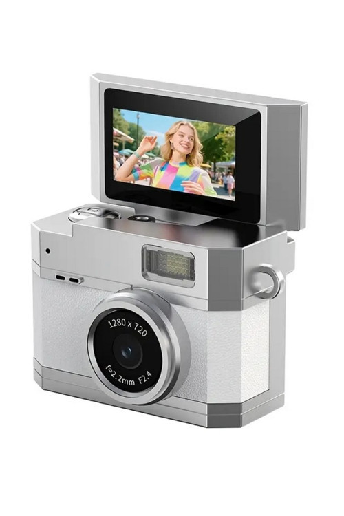 LK-026 Mini Dijital Kamera Küçük Katlanır 48MP Ekran Vlog Kamerası Selfie Video Kaydedici Taşınabilir Minyatür Kamera