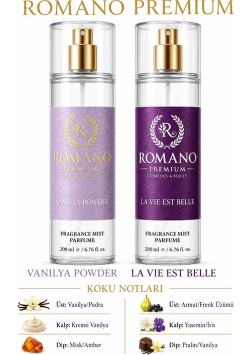 Vanilya Powder- La Vie Est Bell Ikili Set Vücut Spreyi 200 ml Kalıcı Yüksek Esans