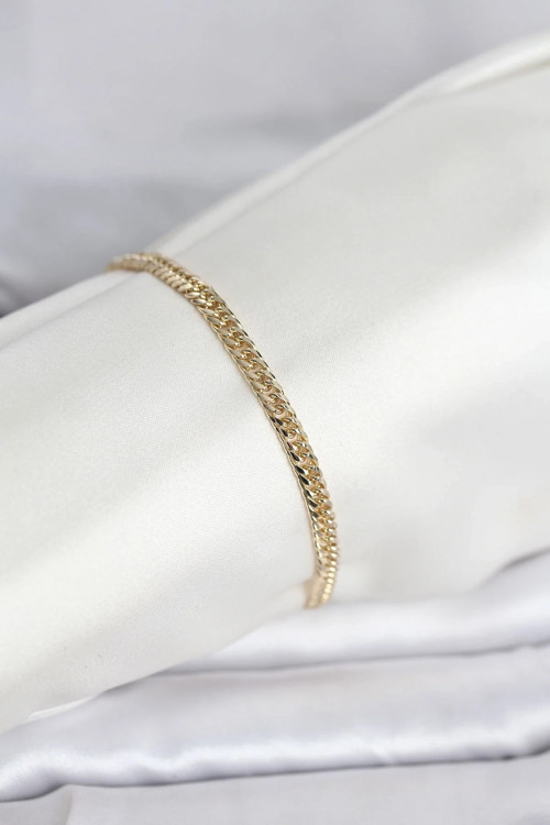 CM 14K Gold Renk Zincir Model Kadın Bileklik
