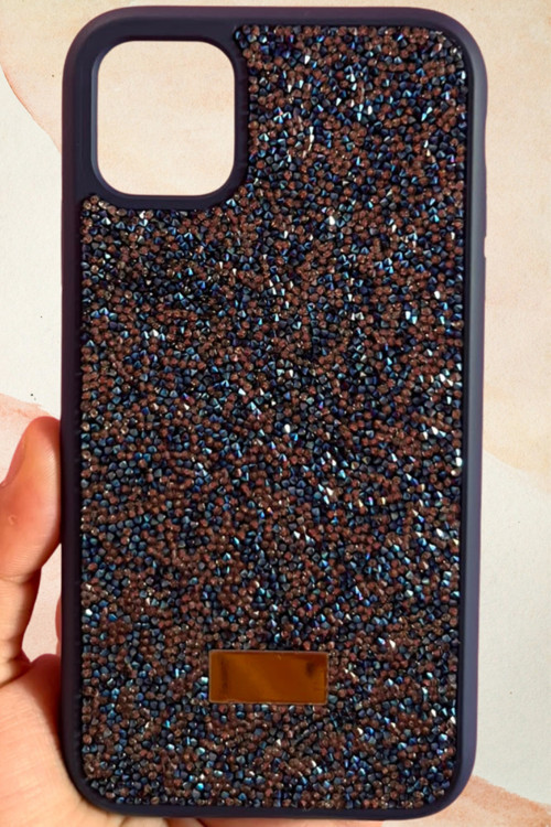 iPhone 11 Yıldız Tozu Premium Lacivert Silikon Kılıf