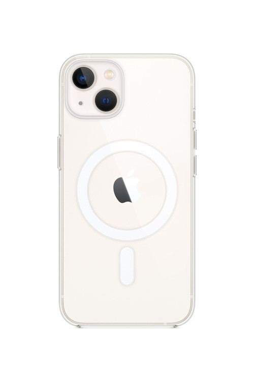 iPhone 13 / 14 Uyumlu MagneticSafe Şeffaf Silikon Telefon Kılıfı
